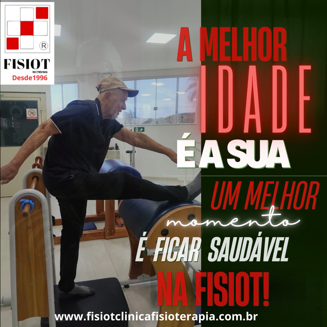 Idoso fazendo exercício na Fisiot